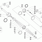 T660 Trail (Turbo) Rear suspension rear arm shock absorber (black / taupe)