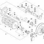 T660 Turbo Touring Drive train shafts and brake assemblies (international)