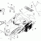 Firecat 700 EFI SP Капот и ветровое стекло