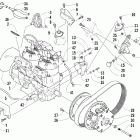 ZR 900 EFI SP Вариатор и опора двигателя