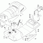 ZR 900 EFI Топливный бак ,сиденье и задний фонарь