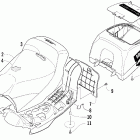 Sabercat 700 EFI Seat and storage box assembly