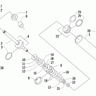 King Cat 900 EFI Задняя подвеска ,задний амортизатор