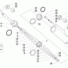 Sabercat 600 EFI Rear suspension rear arm shock absorber (ext / int)