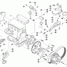 Bearcat WT Вариатор и опора двигателя