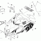Firecat 700 EFI Hood and windshield assembly (tony stewart edition)