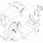 Z 370r Топливный бак ,сиденье и задний фонарь