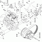 King Cat 900 Вариатор и опора двигателя
