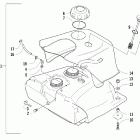 Mountain Cat 600 EFI Топливный бак