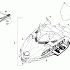 Firecat LE Hood and windshield assembly (600 efi team arctic)