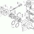 Mountain Cat 600 EFI Поршень и коленчатый вал