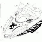 Firecat LE Hood and windshield assembly (700 efi nightfire)