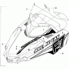 Firecat LE Hood and windshield assembly (700 team arctic)