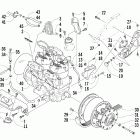 Mountain Cat 800 EFI Вариатор и опора двигателя