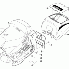 Sabercat 600 EFI Seat and storage box assembly