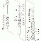 440 SP Задняя  подвеска, передний амортизатор