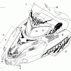 Firecat LE Hood and windshield assembly (700 / 700 efi tiger)
