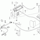 Sabercat 600 EFI Battery, solenoid, and cables (lx / ext / international)