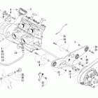 Firecat 600 EFI EB Вариатор и опора двигателя