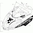 Firecat LE Hood and windshield assembly (600 nightfire)