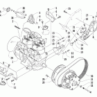 King Cat 900 Вариатор и опора двигателя