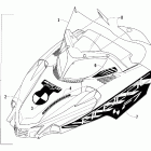 Firecat LE Hood and windshield assembly (700 nightfire)