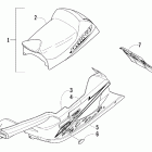 Firecat LE Belly pan, seat, and snowflap (team arctic)