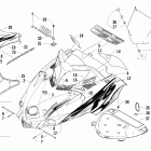 Firecat 600 EFI SP Капот и ветровое стекло