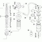 Firecat 700 SP Задняя  подвеска, передний амортизатор
