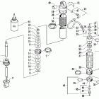 ZR 900 SNO PRO Задняя  подвеска, передний амортизатор