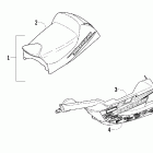Firecat 500-700 Belly pan and seat assemblies (700 efi team arctic)