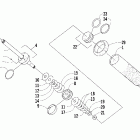 Mountaincat 800 EFI Задняя  подвеска, передний амортизатор