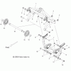 600 PRO-RIDE RUSH-S10BF6KSL/KSA/KEA Suspension, crank asm., rear