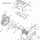 TRAIL RMK 136 STOCK A - S06NJ5BSA Корпус вентилятора и ручной стартер
