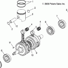 600 HO SWITCHBACK F/O - S06PS6FS Поршень и коленвал