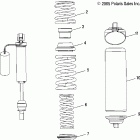 FS/FST TOURING - S06PT7ES Shock, rear track / spring assembly