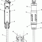 600 HO FUSION F/O - S06MP6FS Shock, rear track (fox / 7043177)