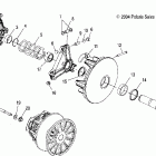 600/700/800 RMK F/O - S05NK6ES Drive clutch (manual start models)