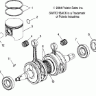 600/800 SWITCHBACK F/O - S05NS6ES Piston and crankshaft (600)