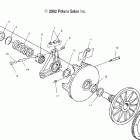 500/600 XC SP EDGE/M-10 - S04NP5CS Drive clutch (electric start models)