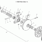 700/800 XC EDGE F/O - S04NP7CS Drive clutch (electric start models)