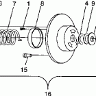 700 XCR - 099AB7BS Привод сцепления