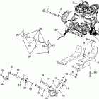 440 XCR - 0981660 Крепление двигателя