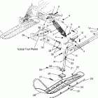 LITE TOURING - 0983133 Front suspension and ski