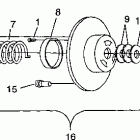 500 - E982764A Driven clutch 500 indy 0982764(a)(b) and european 500 in...