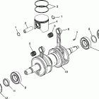 600 RMK - 0980958 Piston and crankshaft 600 rmk 0980958 and european 600 r...