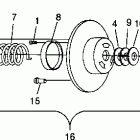 600 RMK - 0980958 Driven clutch 600 rmk 0980958 and european 600 rmk e9809...