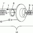 0971776 600 XC Driven clutch 600 xc 0971776 and european 600 xc e971776