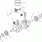 0970566 700 SKS Piston and crankshaft 700 rmk 0970966, 700 sks 0970566 a...