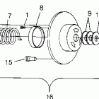 0972964 500 RMK Driven clutch 500 0972764,  european 500 e972764, 500 sk...